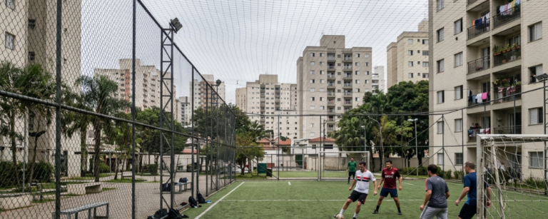 Telas de proteção para campo de futebol